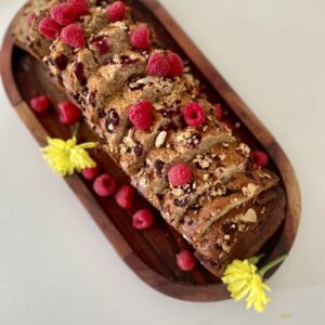 Banana, Pear and Raspberry Bread
